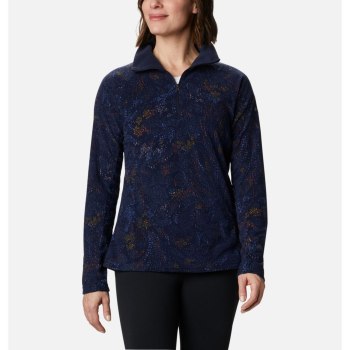 Columbia Glacial IV Print Half Zip, Pullover Azul Marino Para Mujer | 357102-LFI